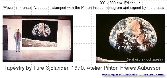Space Tapestries Apollo 11, 1970 Pinton Freres Ateliere Aubusson France